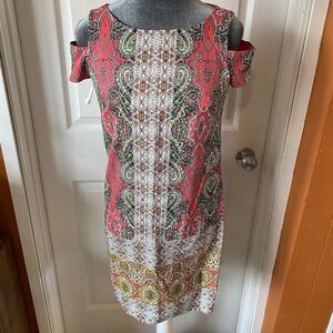 Maggy London Dress Women’s Size 2 Sleeveless Lined Zip Back Hippie Boho
